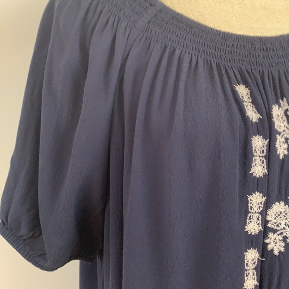 Loft Embroidered Swing Off Shoulder Dress - Picture 4 of 15